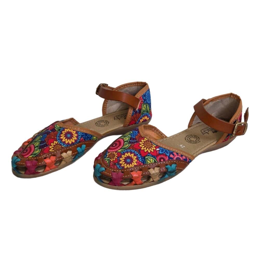 Sandy Exclusivas Women's Floral Ankle Strap Sandals